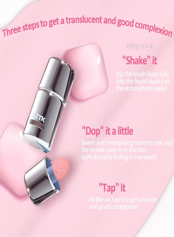 أيه زد تي كيه أحمر خدود سائل من أزتك، أحمر خدود سائل جيلي كولور من أزتك، أحمر خدود للخدود، لوشن أحمر خدود برأس إسفنجي، صبغة عالية، يدوم طويلاً، مقاوم للماء، لمسة نهائية مطفية، 5 مل (JC04) - Image 2